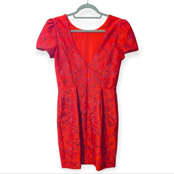 NWT Dress the Population red rouge Joyce embroidered mini dress size Medium - Picture 2 of 8